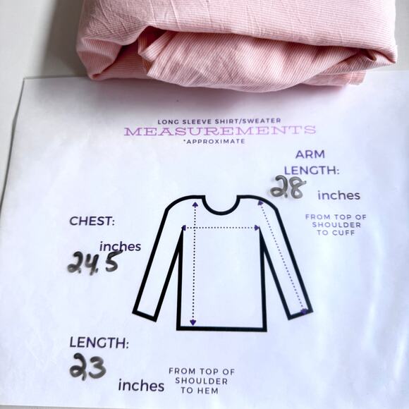 Galeries Lafayette Womens Blouse Top Size 36 / XS 100% Cotton Striped Peach - Picture 9 of 9